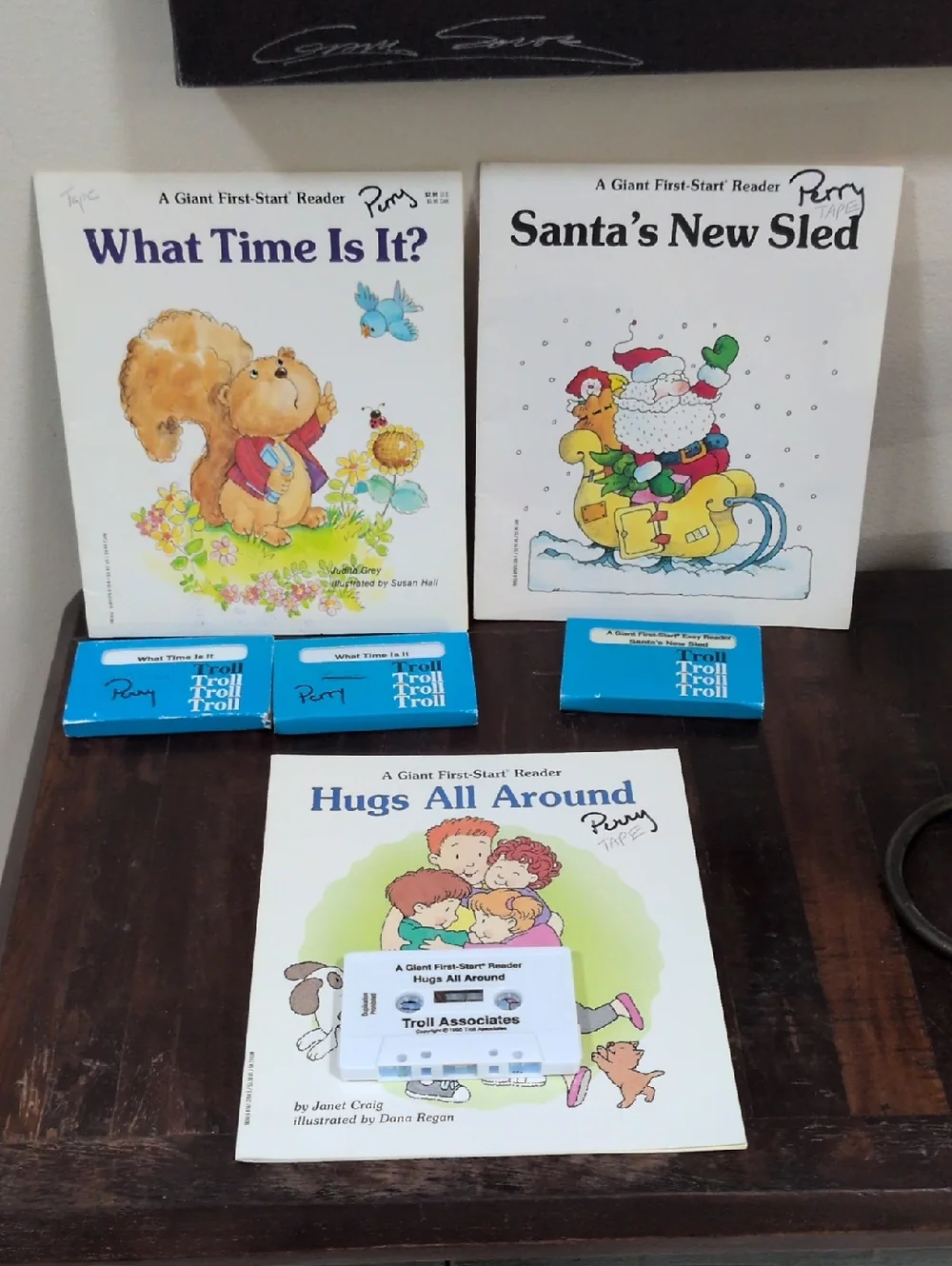 First Start Easy Reader Vintage Lot of 8 Fiction Picture Books w/Cassette Tapes